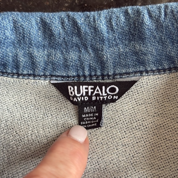 Buffalo Davis Bitton Knit Denim Jacket Size Medium - Picture 6 of 8